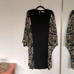VINTAGE - Japanese Print Dolman Sleeve Dress